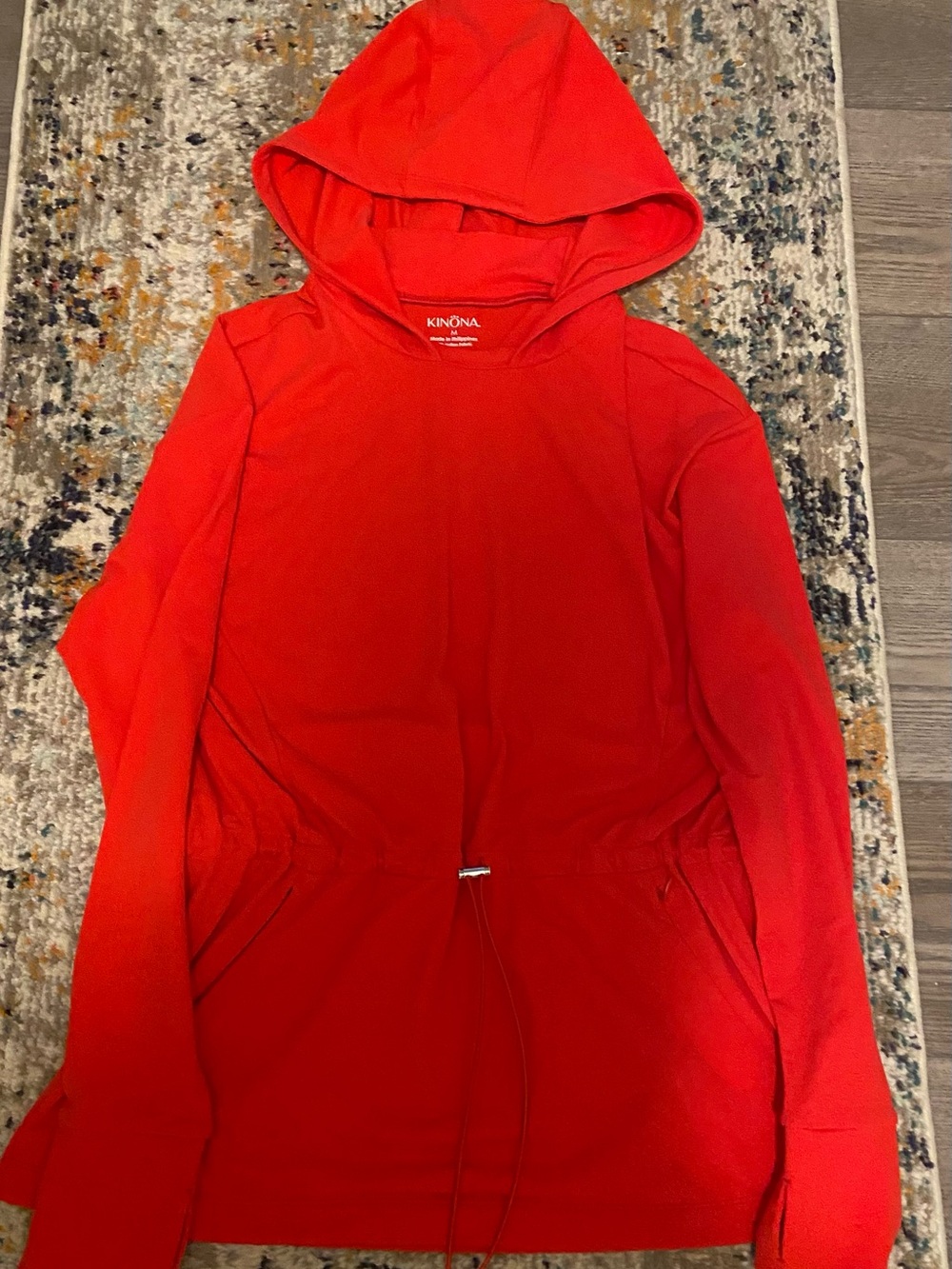Kinona Bright Red Hooded Utility Jacket